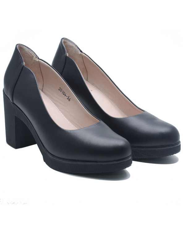Chaussures En Cuir - Noir