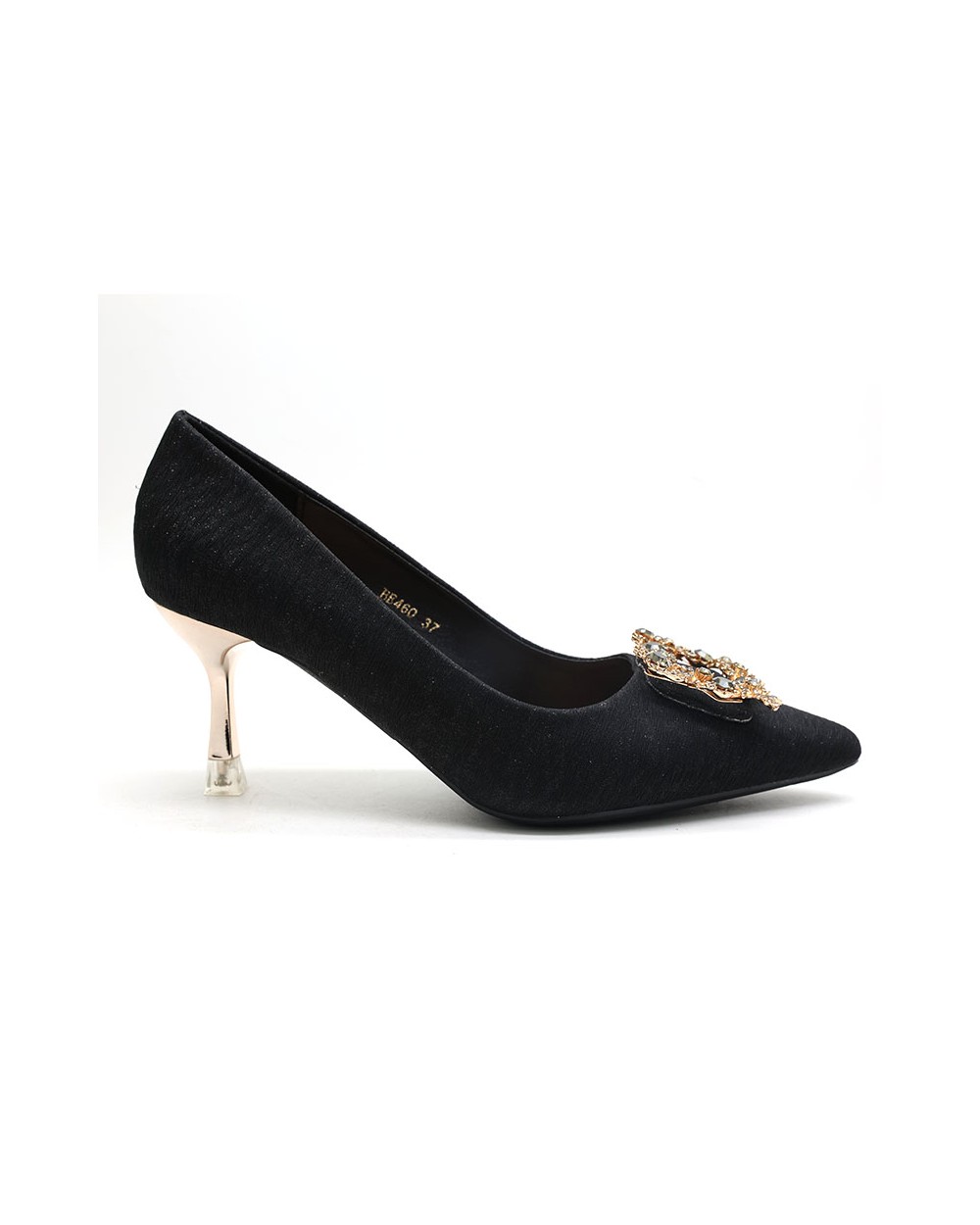 escarpin noir 7 cm